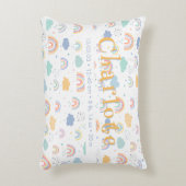 Pastel Boho Rainbow Cloud Pattern Dekokissen (Vorderseite(Vertikal))