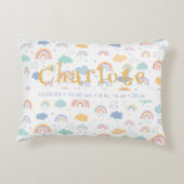 Pastel Boho Rainbow Cloud Pattern Dekokissen (Rückseite)