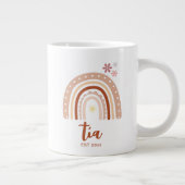 Pastel Boho Rainbow Tía Taza de Café Establecid Jumbo-Tasse (Rechts)