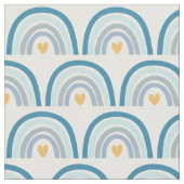 Pastel Boho Rainbows-Blues, Mint und Goldstoffe Stoff (Nahaufnahme)