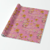 Pastel Boho Senard Pink Wildblumen Geschenkpapier (Ungerollt)