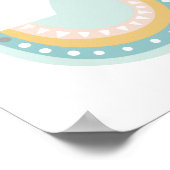 Pastel Boho Shark Poster (Ecke)