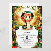 Pastel Boho Snake Birthday Einladung (Vorne/Hinten)