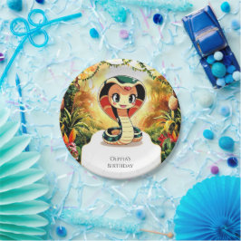 Pastel Boho Snake Birthday Pappteller