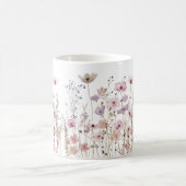 Pastel Boho Wilde Blume Floral Wasserfarbe Kaffeetasse (Mittel)