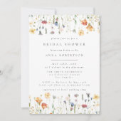 Pastel Boho Wildflower Bridal Shower Invitation Einladung (Vorderseite)