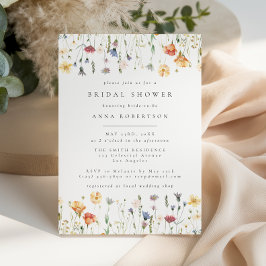 Pastel Boho Wildflower Bridal Shower Invitation Einladung