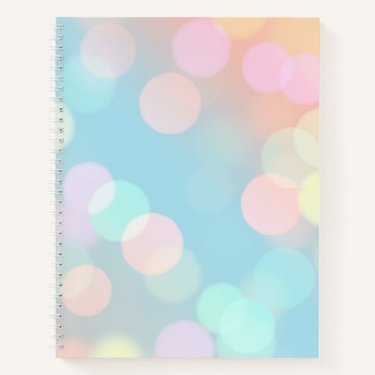Pastel Bokeh Bullet Journal / Linken-Notebook Notizblock (Vorderseite)