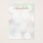 Pastel Bokeh Juwelier Earring Display Card (Vorderseite)