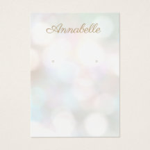 Pastel Bokeh Juwelier Earring Display Card