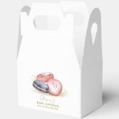 Pastel Bonjour Bébé French Macarons Babydusche Geschenkschachtel (Offen)