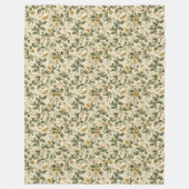 Pastel Botanical Blanket Sage Green Gold Elegance Fleecedecke (Vorderseite)