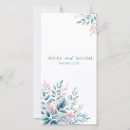 Pastel Botanical- Hochzeitsprogramm-
