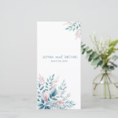 Pastel Botanical- Hochzeitsprogramm- (Stehend Vorderseite)