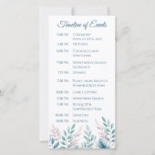 Pastel Botanical- Hochzeitsprogramm- (Rückseite)