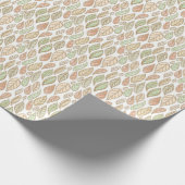 Pastel Botanical Leaf Pattern Geschenkpapier (Ecke)