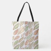 Pastel Botanical Leaf Pattern Tasche (Vorderseite)