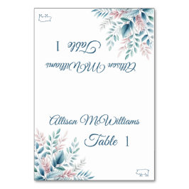 Pastel Botanical-Pork Icon Wedding- Tischnummer