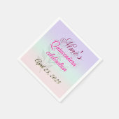 Pastel Botanical Quinceañera Napkins Serviette (Ecke)