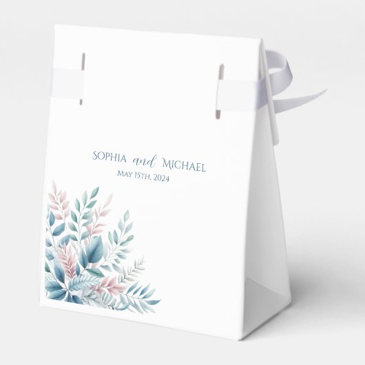 Pastel Botanical-Wedding- Geschenkschachtel (Rückseite)