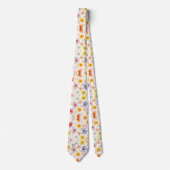 Pastel Botanical Wildflowers Watercolor Style Krawatte (Vorderseite)
