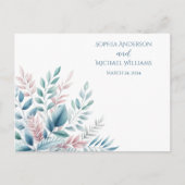 Pastel Botanisch-UAWG-Hochzeit - Postkarte (Vorderseite)