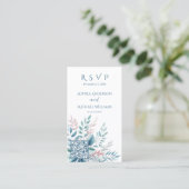 Pastel Botanische Hochzeit-UAWG-QR-Code- Visitenkarte (Stehend Vorderseite)