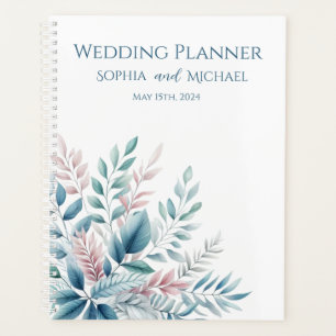 Pastel Botanischer Hochzeitsplaner Planer