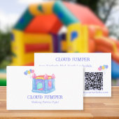 Pastel Bounce House Rentals QR Code Visitenkarte
