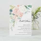 Pastel Bouquet Bridal Shower Invitation Einladung (Stehend Vorderseite)