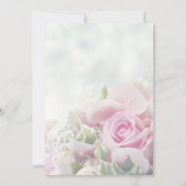 Pastel Bouquet Pink Roses & Peony Buds Hochzeit Einladung (Rückseite)