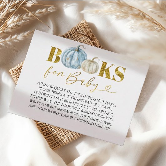 Pastel Boy Pumpkin Babyduschbücher für Kinder Begleitkarte