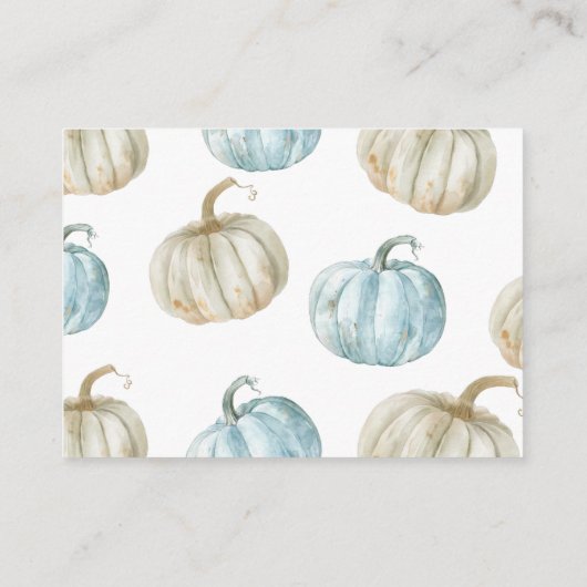 Pastel Boy Pumpkin Babyduschbücher für Kinder Begleitkarte (Rückseite)