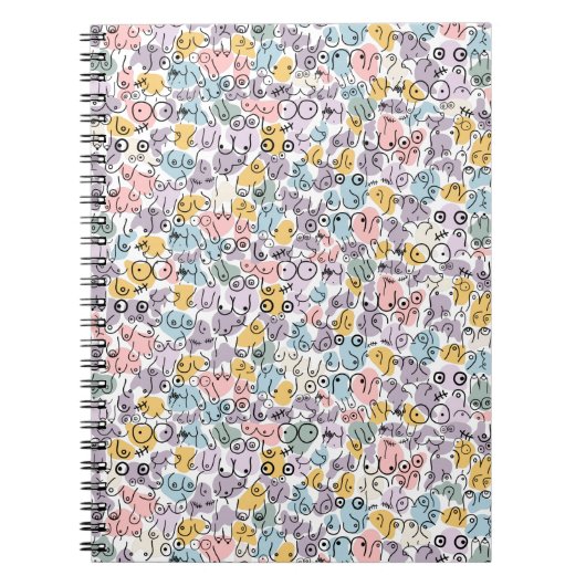 Pastel Breast Pattern Notizblock (Vorderseite)