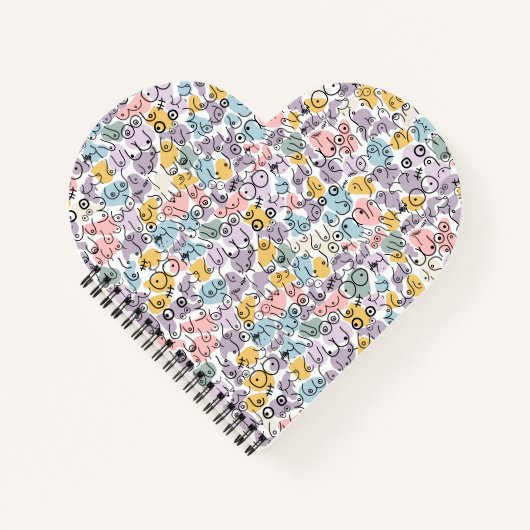 Pastel Breast Pattern Notizblock (Vorderseite)