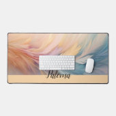 Pastel Breeze: Feather Whirl Schreibtischunterlage (Tastatur & Maus)