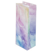 Pastel Breeze Weinbeutel Geschenktüte Für Weinflaschen (Vorderseite Schrägansicht)