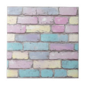 Pastel Brick Pattern Fliese (Vorderseite)