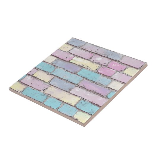 Pastel Brick Pattern Fliese (Seite)