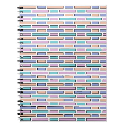 Pastel Bricks Mosaic Notizblock (Vorderseite)