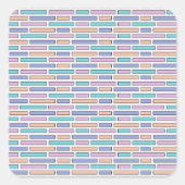 Pastel Bricks Mosaic Quadratischer Aufkleber (Vorderseite)