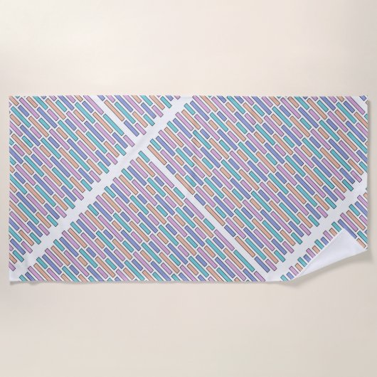 Pastel Bricks Mosaic Strandtuch (Vorderseite)