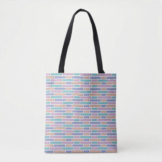 Pastel Bricks Mosaic Tasche (Vorderseite)