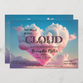 Pastel Bridal auf Cloud Nine Einladung (Vorne/Hinten)