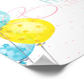 Pastel Bright Aquarell Happy Birthday Poster (Ecke)