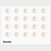 Pastel Bright Floral Watercolor Heftpflaster Herz-Aufkleber (Blatt)