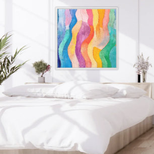 Pastel Brights Abstrakte Kunst in Vertikalen Leinwanddruck