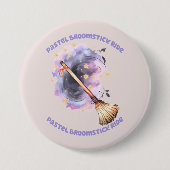 Pastel Broomstick Ride Button (Vorderseite)