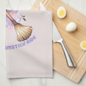 Pastel Broomstick Ride Geschirrtuch (Viertel Falte)
