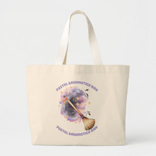 Pastel Broomstick Ride Jumbo Stoffbeutel